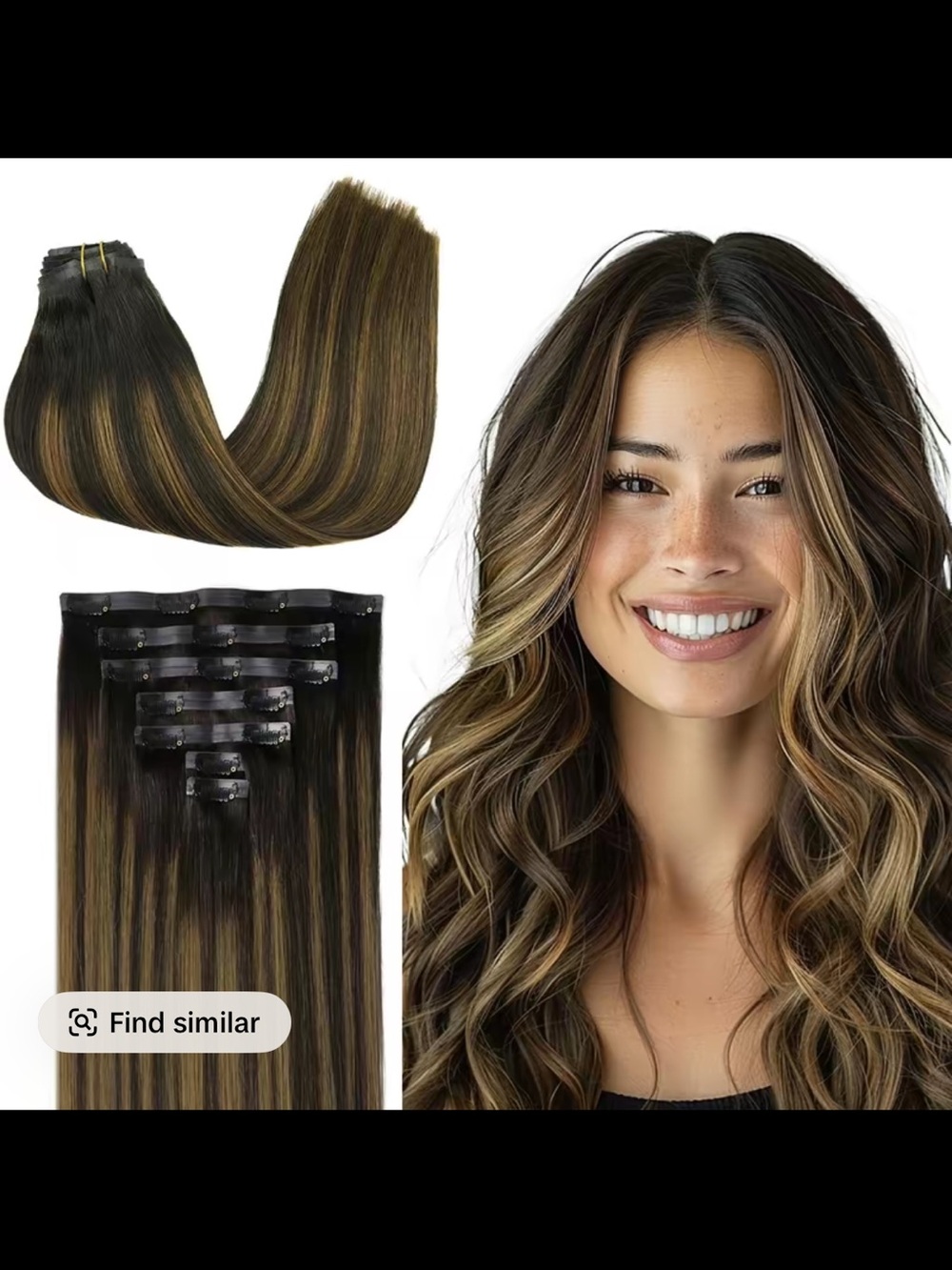 GOOGOO Hair Extensions: 110g 18inch #2/6/2 Balayage Dark Brown to Chestnut Brown